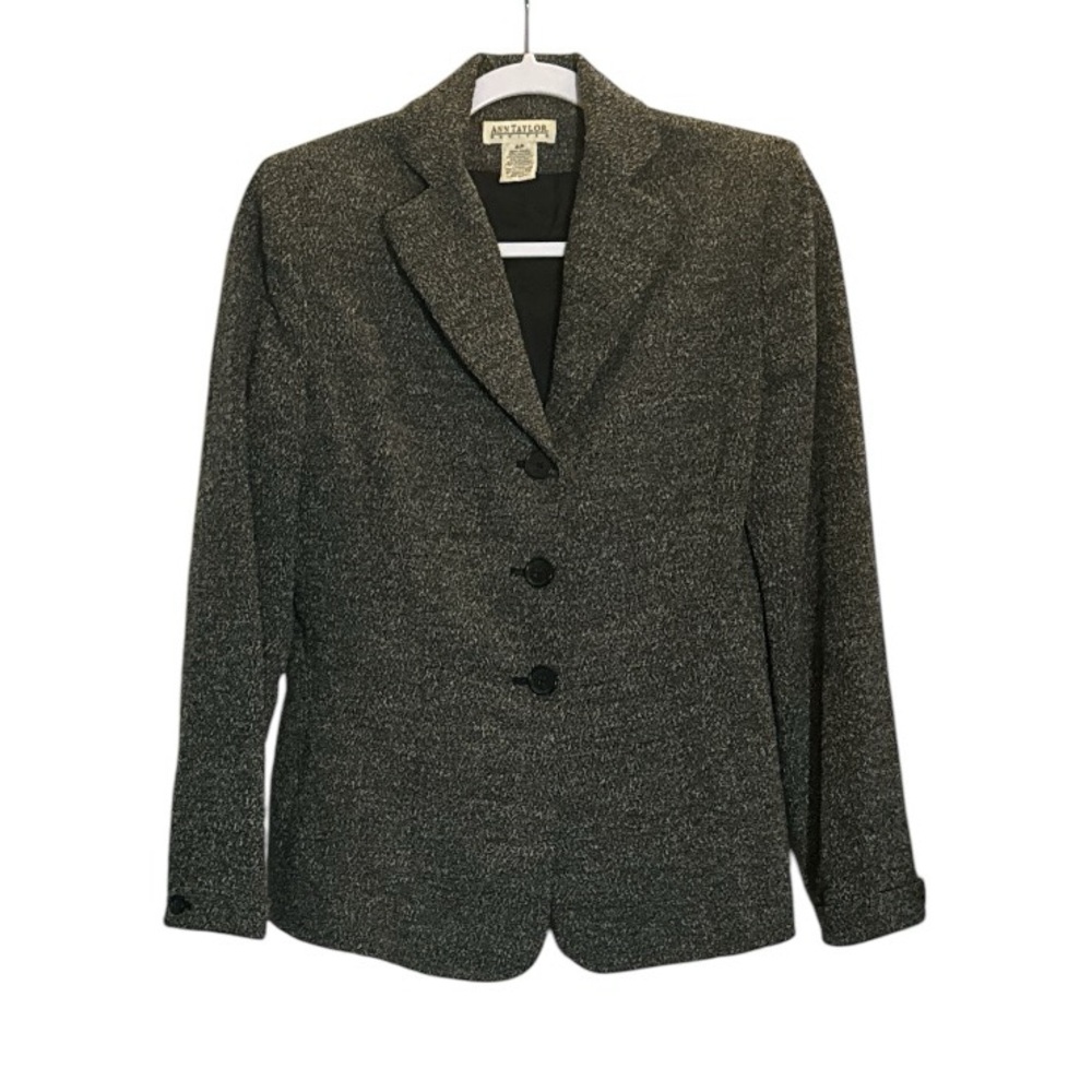 ANN TAYLOR 4P Black and White Blazer.